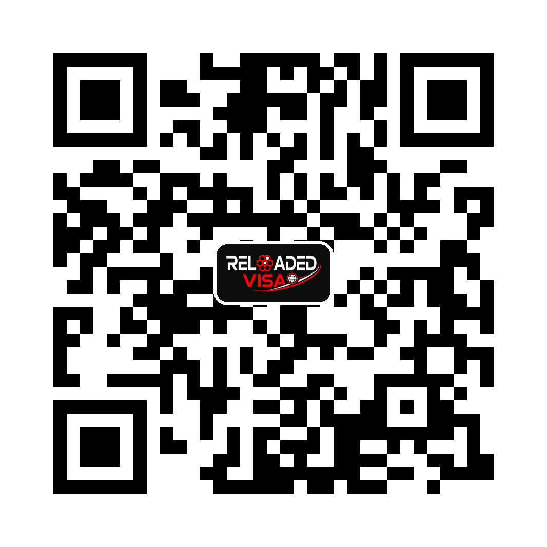 Scan the Reloaded Visa QR code to connect with us