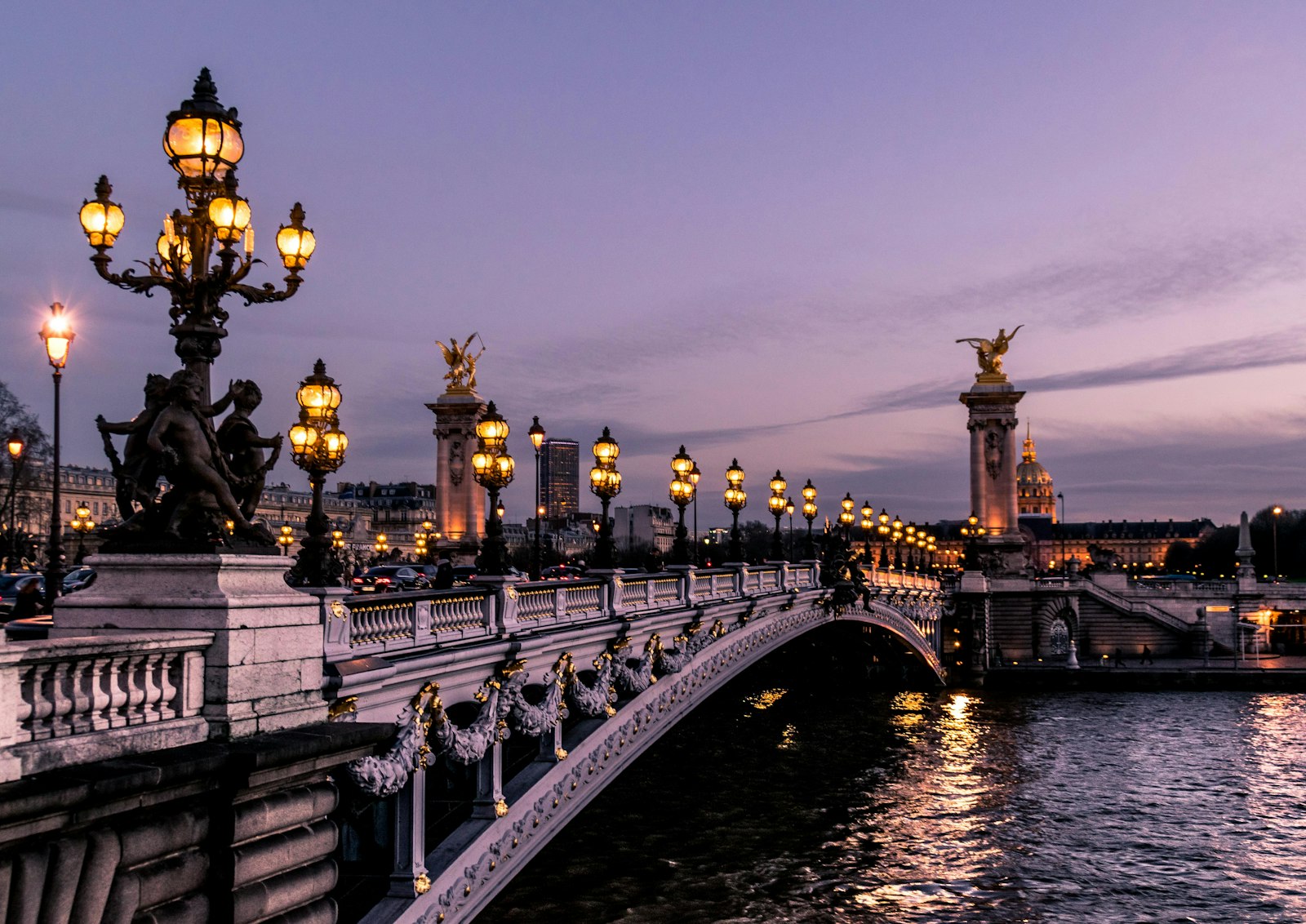 Pont Alexandre III in Paris at dusk, a popular Schengen destination for Pakistani travellers