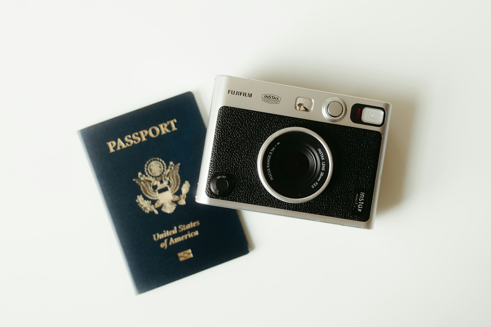 Passport and travel documents laid out ahead of a family visa application
